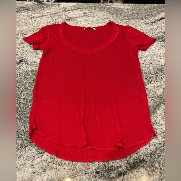 Zara Tops - Zara Red Short Sleeve Tee with Relaxed Fit